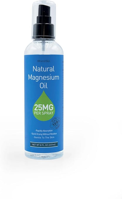Pure Magnesium Oil Spray for Feet,Ideal Gift for Sleep & Muscle Relaxation,Better Sleep,Rapid Absorption,Quick Drying Without Residue-Unflavored