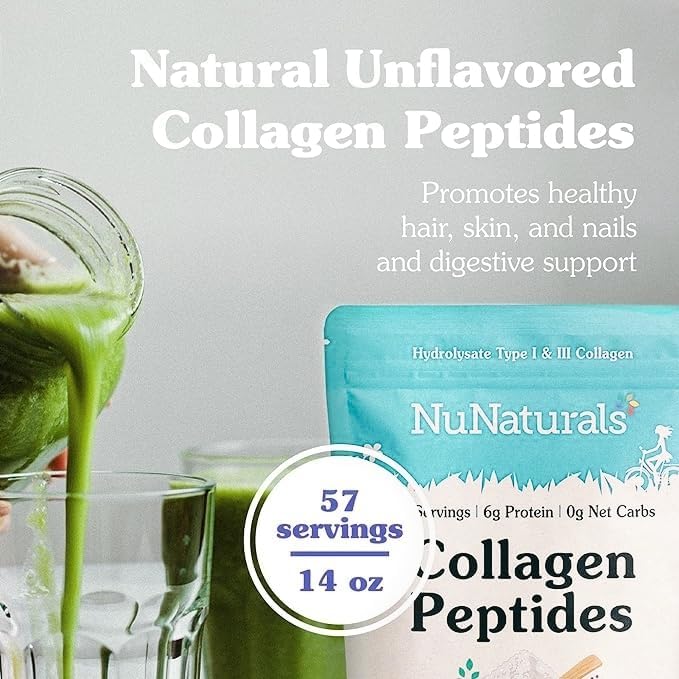 Nunaturals Collagen Peptides Powder (Type I, 14 oz