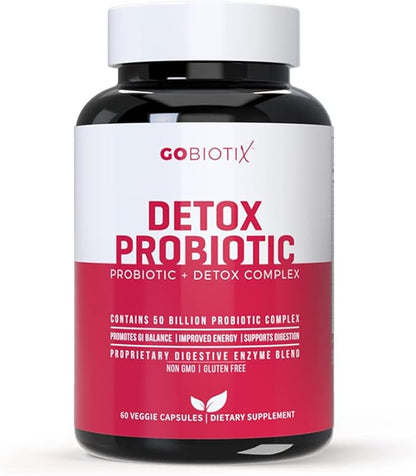 GOBIOTIX Probiotic Supplement with Digestive Enzymes 50 Billion 60 Capsules