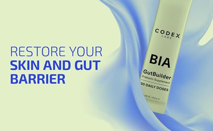 Codex Labs BIA GutBuilder – Supports Gut Health & Immunity - Fortifies Gut Microbiome & Skin Barrier with Prebiotics & Superfoods - 30-Day Supply