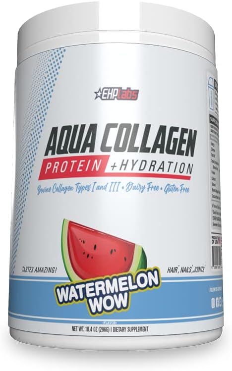 EHP Labs Aqua Hydrolyzed Collagen Peptides Powder 10g of 24 Servings