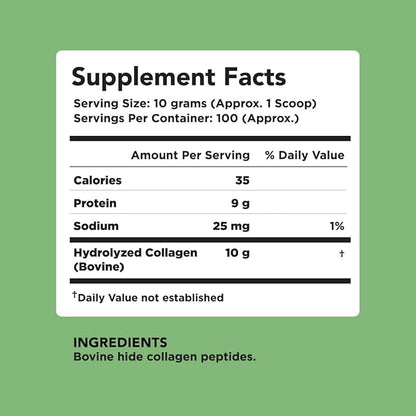 AMANDEAN Collagen Peptides Powder 1kg. Grass-Fed, 1 & 3. Agglomerated, 18 Amino