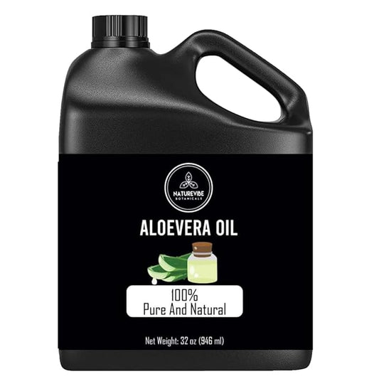 Naturevibe Botanicals Aloevera Oil 32 Ounces 100% Pure