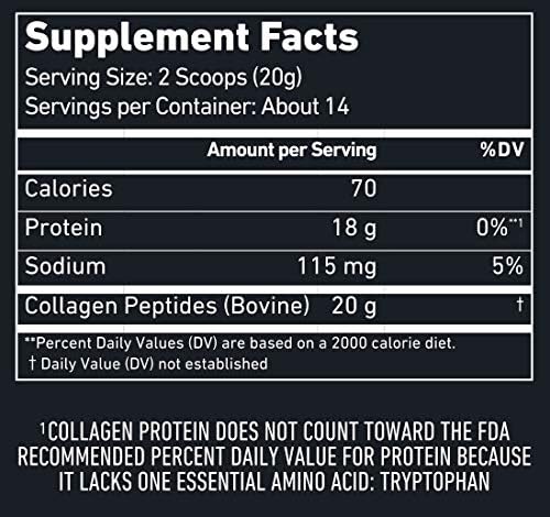 BUBS Naturals Unflavored Collagen Peptides Powder Whole30 Approved, (20 Stick