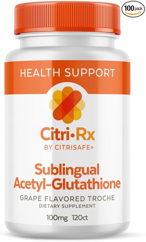 CitriRx Sublingual Acetyl Glutathione 100mg, 120 4 Mos