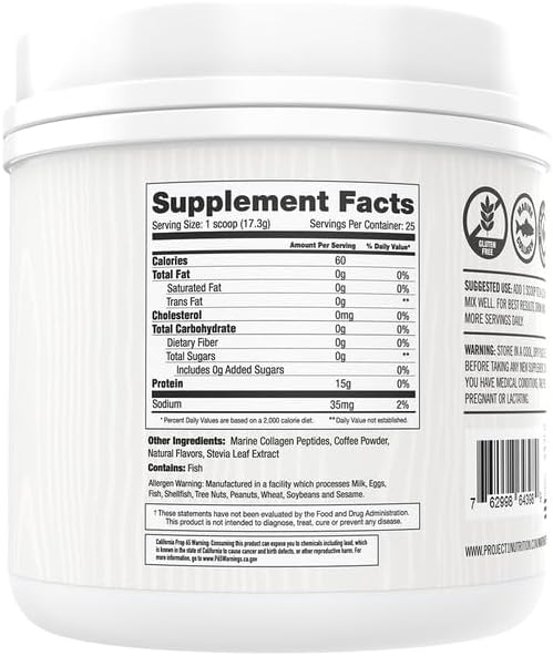 Martha Stewart Collagen Peptides Powder 15g Protein 25 Servings