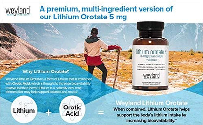 Lithium Orotate 5mg + Tri-Magnesium Threonate, 60 Vegetarian