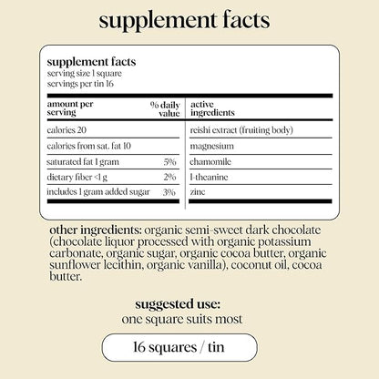 Nightcap 2-Pack | Functional Mushroom Chocolates | Supports Deep Sleep, Calm Mind, Stress Relief | Reishi, Magnesium, Zinc, L-Theanine & Chamomile | Helps to Fall & Stay Asleep, Cream
