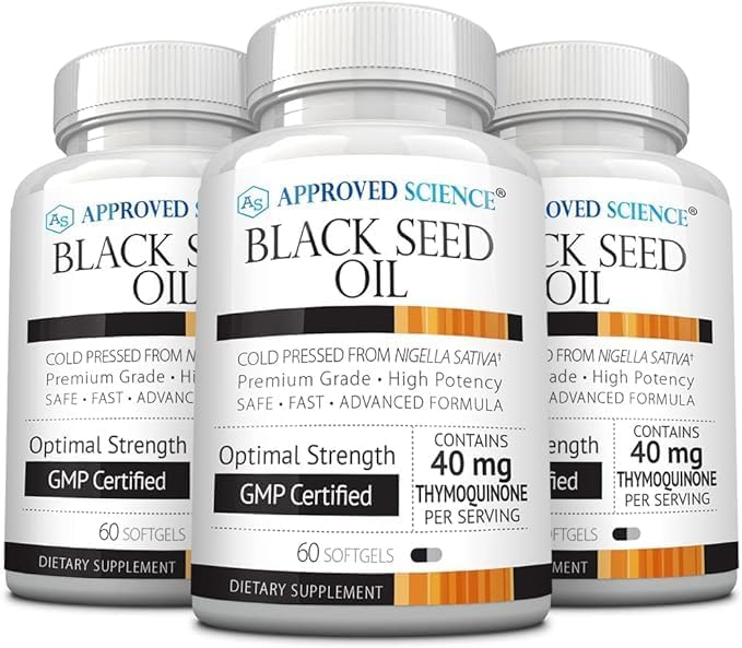 Approved Science Black Seed Oil 2% Thymoquinone 60 Softgels