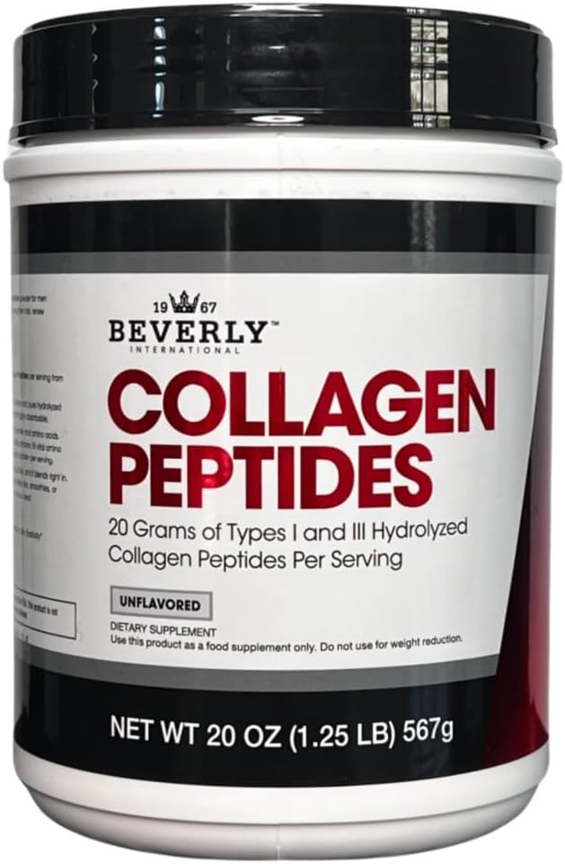 Beverly International Collagen Peptides Protein Powder. 18 grams 20 oz.