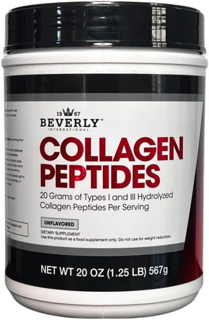 Beverly International Collagen Peptides Protein Powder. 18 grams 20 oz.