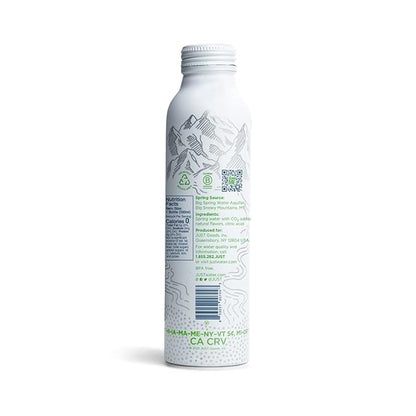 JUST Bubbles Lime - Pure Premium Sparkling Spring Water in a Fully Recyclable Reusable Eco-Friendly Bottle - 100% Mountain-Sourced Carbonated Water with Naturally Occurring Minerals, 16 Fl Oz (Pack of 12)