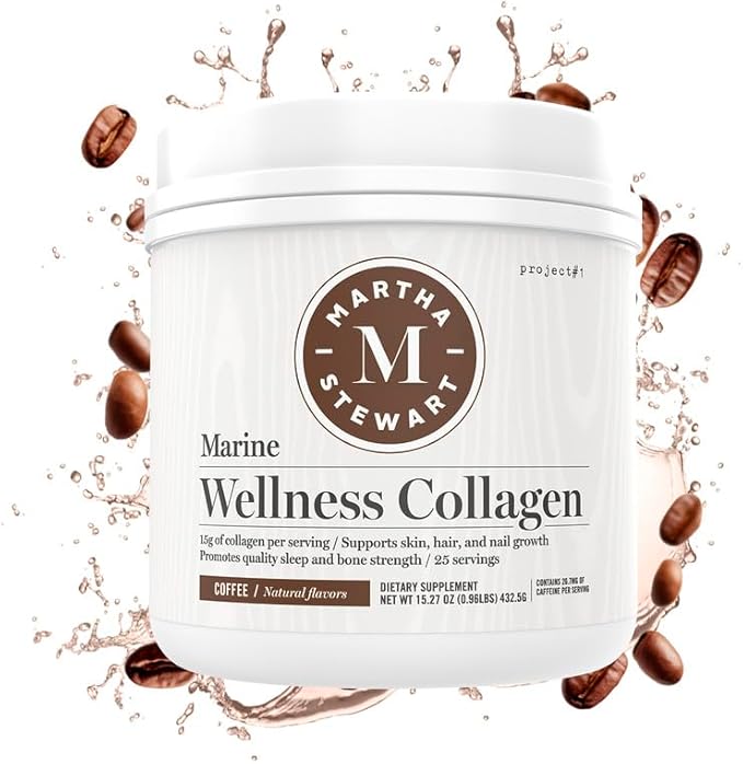 Martha Stewart Collagen Peptides Powder 15g Protein 25 Servings