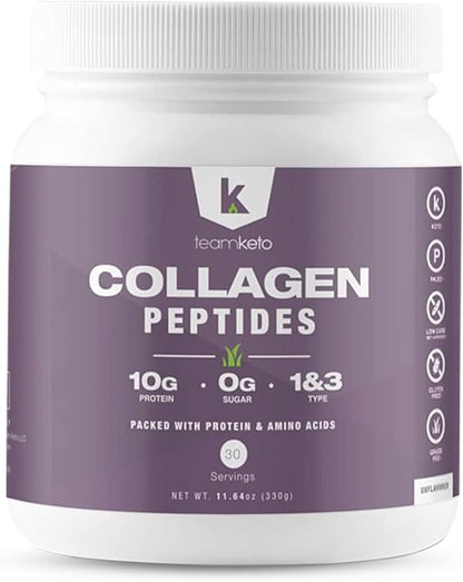 Collagen peptides powder- Naturally flavored 1 and 3 Grass-Fed 397g- 30 30 servings-