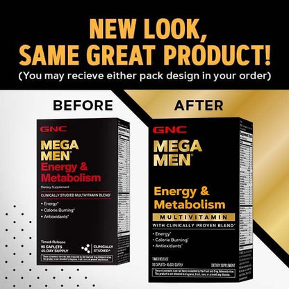 GNC Mega Men Energy Metabolism 90 Caplets