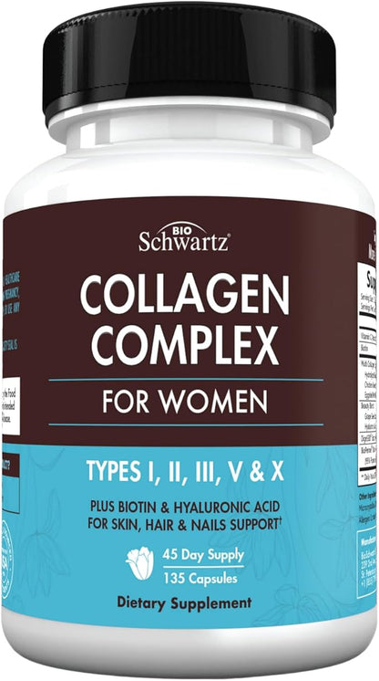 Multi Collagen Peptides Capsules for Women 135 Collagen