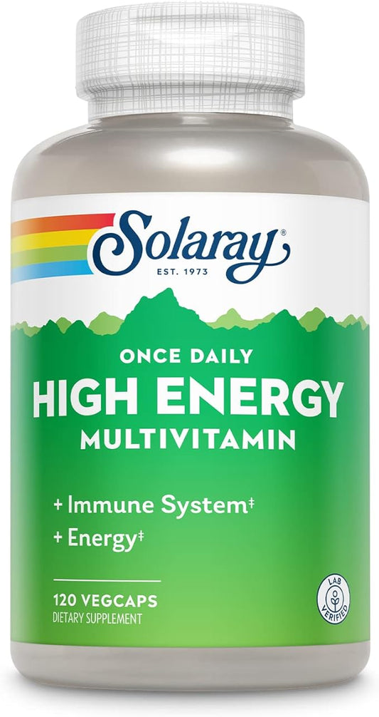 SOLARAY Once Daily High Energy Multivitamin, 120 Servings, 120 VegCaps