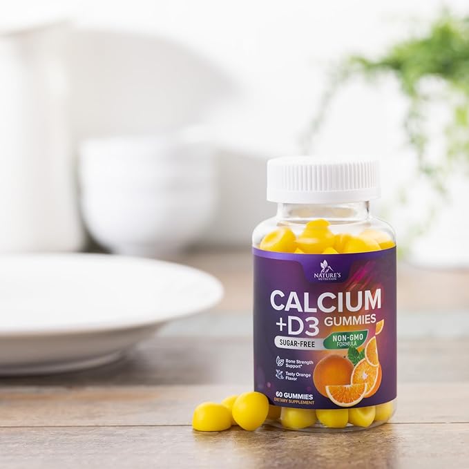 Sugar Free Calcium Gummy Bites Plus 400 IU D3, Bone 60 Gummies