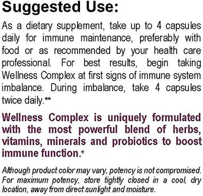VHR WELLNESS COMPLEX IMMUNE BOOSTING Formula 120 veg