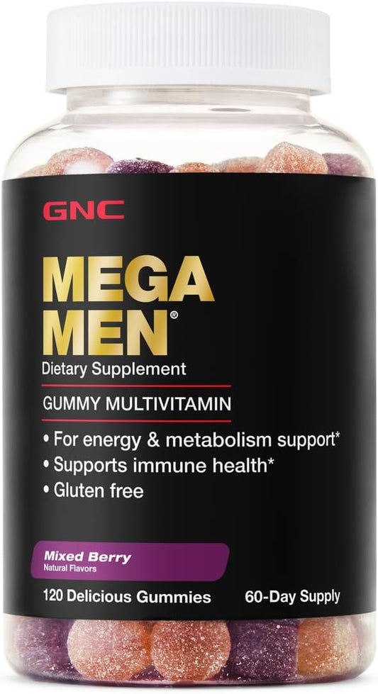 GNC Mega Men Gummy Multivitamin 120 Gummies