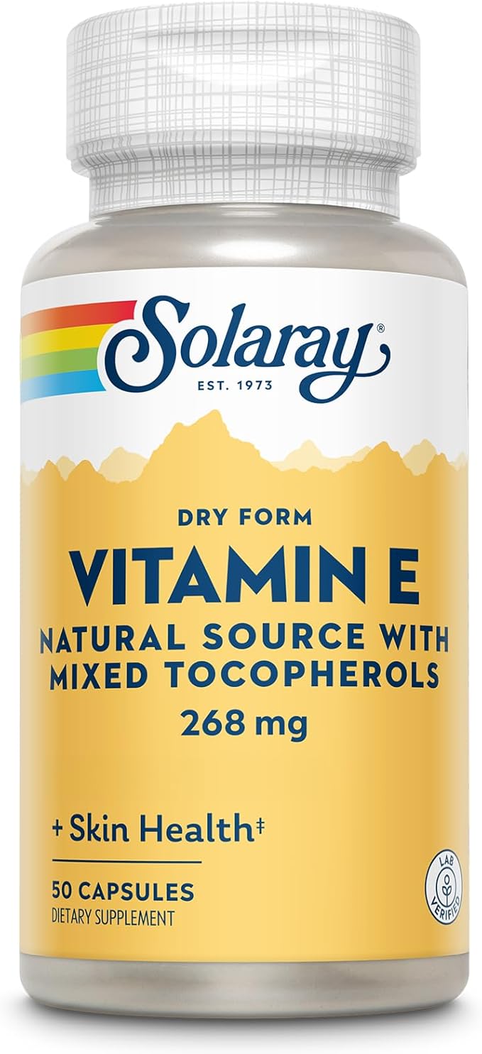 SOLARAY Vitamin E 400 IU (268mg), 60-Day Guarantee, 50 Servings, 50 Capsules