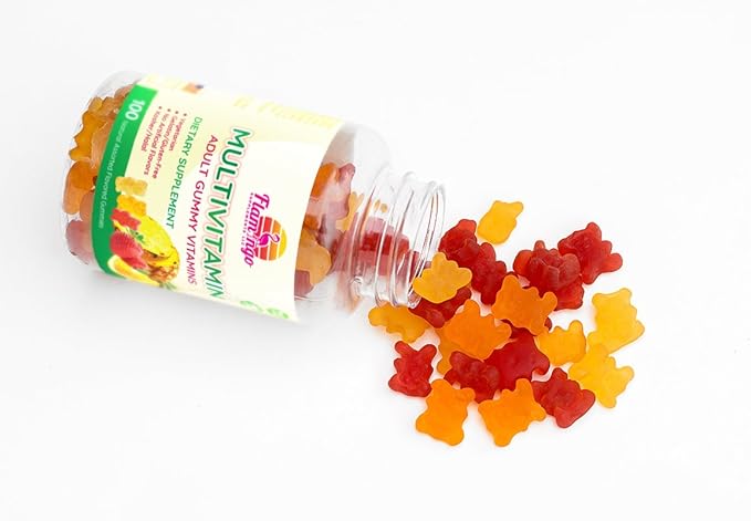 Multivitamin Gummies | Vegan Friendly, Kosher 3 Natural B3, B12, B12, Biotin, 100 Gummies