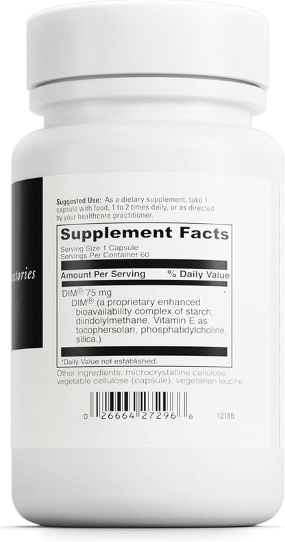DAVINCI Labs DimPro - Dietary Supplement to Support Hormonal Balance in Men & Women - with Vitamin E and More - Vegetarian - Soy-Free - Gluten-Free - 60 Capsules