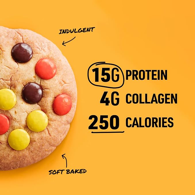 CTRL Peanut Butter Piece Protein Cookies - Soft Baked Cookies with Rich and Creamy Peanut Butter Pieces - Nutrition Packed Protein Treats with 15g of Protein, 4g Collagen & Fiber - Protein Snack for Active Lifestyles (12 Pack)