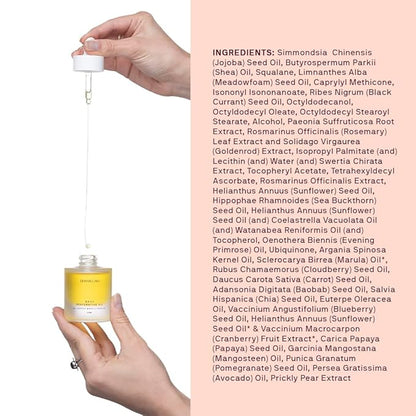 Dermaclara Daily Restorative Oil - Face Oil for Women & Men with Jojoba Oil, Hydrating and Anti Aging with Nourishing Superfoods, Overnight Moisture for Youthful Glow - 30 ml