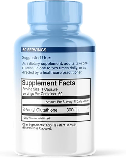 S-Acetyl L-Glutathione 300mg PER Capsule 60 300mg Acid 300mg