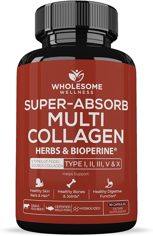 Super-Absorb Multi Collagen Pills (Type I (90 Capsules)