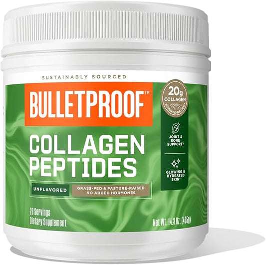 Bulletproof Unflavored Collagen Peptides Powder 14.3 Ounces,