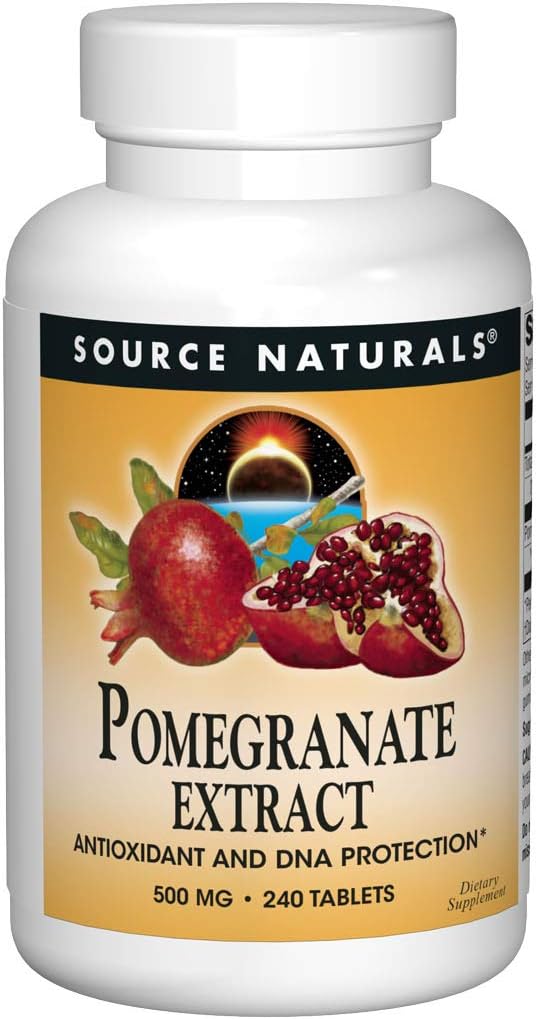 Source Naturals Pomegranate Extract, Antioxidant and 500 mg 400 mg 240 Tablets