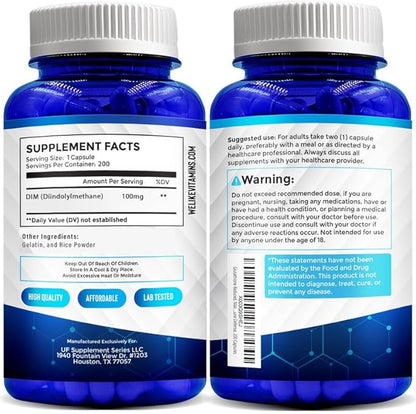 We Like Vitamins DIM 100mg 200 Capsules 200 Day