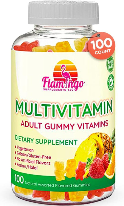 Multivitamin Gummies | Vegan Friendly, Kosher 3 Natural B3, B12, B12, Biotin, 100 Gummies