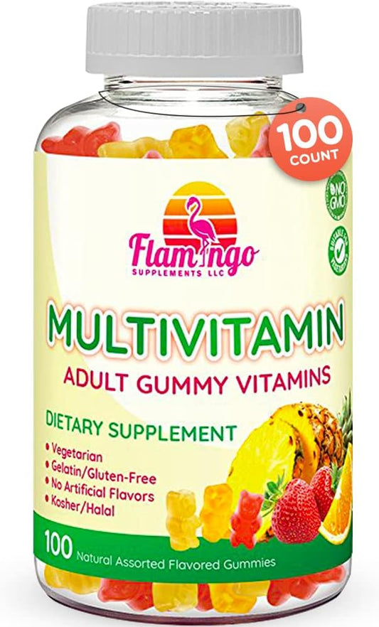 Multivitamin Gummies | Vegan Friendly, Kosher 3 Natural B3, B12, B12, Biotin, 100 Gummies