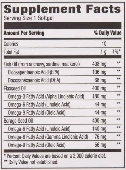 Amazon Brand - Revly Omega 3-6-9 Omega-3 fatty 60 Softgels, 2 Month