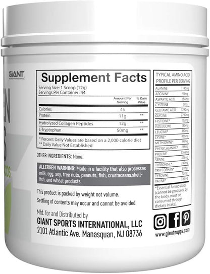 Giant Sports Collagen Peptide Powder 1 Type 3-1 LB
