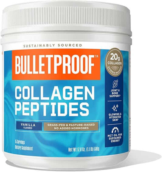 Bulletproof Vanilla Collagen Peptides Powder 17.6 Ounces,