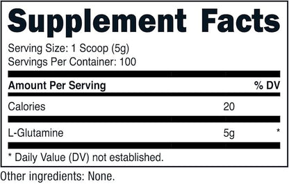 Nutricost L-Glutamine Powder (500 Grams) Unflavored 100 Servings
