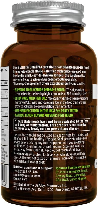 Pure & Essential Ultra Pure EPA Omega-3 Concentrate 500 mg, 90 Small