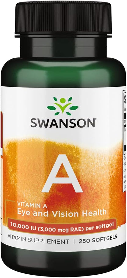 Swanson Vitamin A 10,000 IU (3,000 250 Softgels