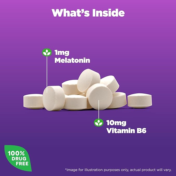 Natrol, Melatonin Tablets Helps You Fall 100 Vegetarian 1mg, 180 180 Count
