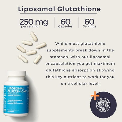 BodyBio Liposomal Glutathione 60 Capsules