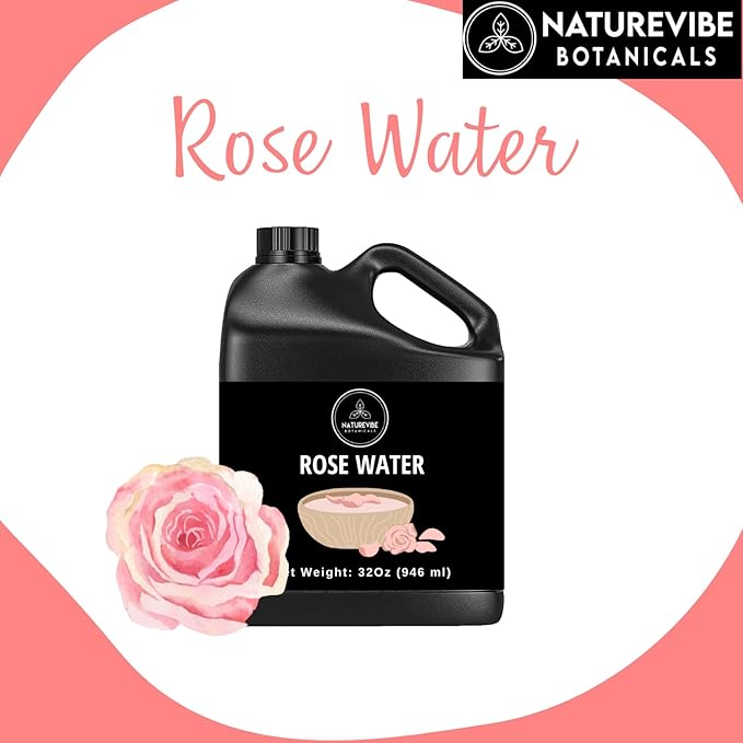 Naturevibe Botanicals Rose Water 32 Ounces 100% Pure
