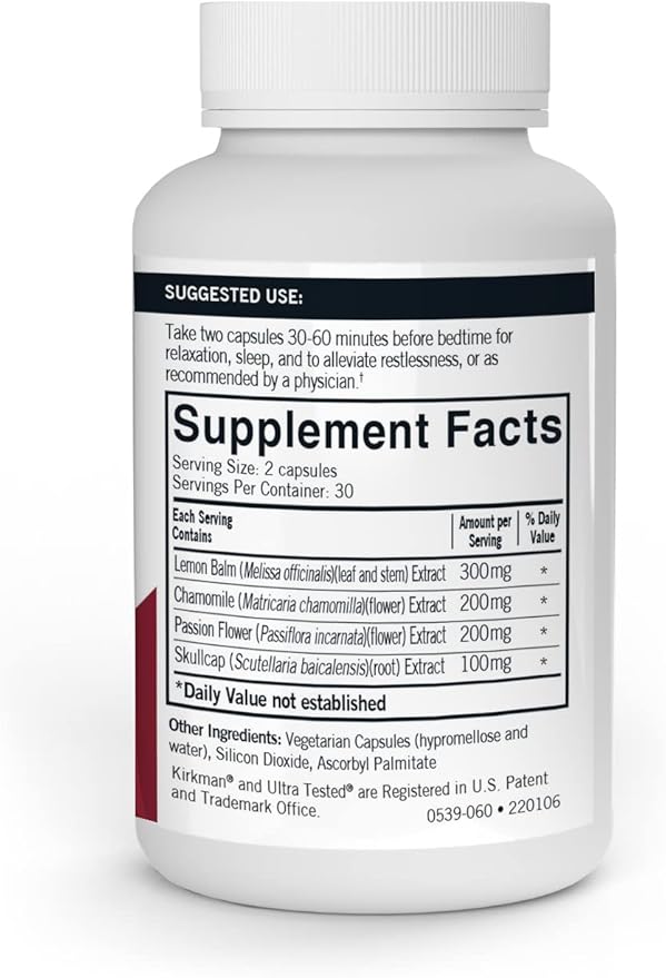 Kirkman - Herbal Sleep Aid - 60 Capsules