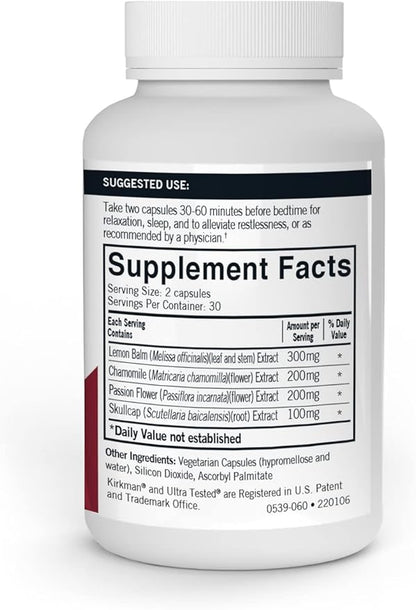 Kirkman - Herbal Sleep Aid - 60 Capsules