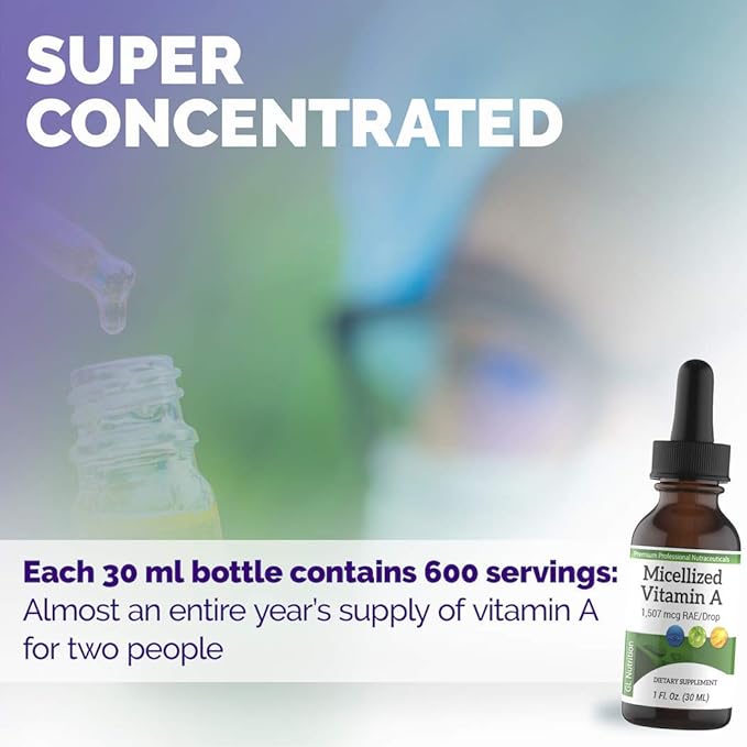 Micellized Vitamin A Drops 1,507mcg RAE 5025IU per 1 Oz