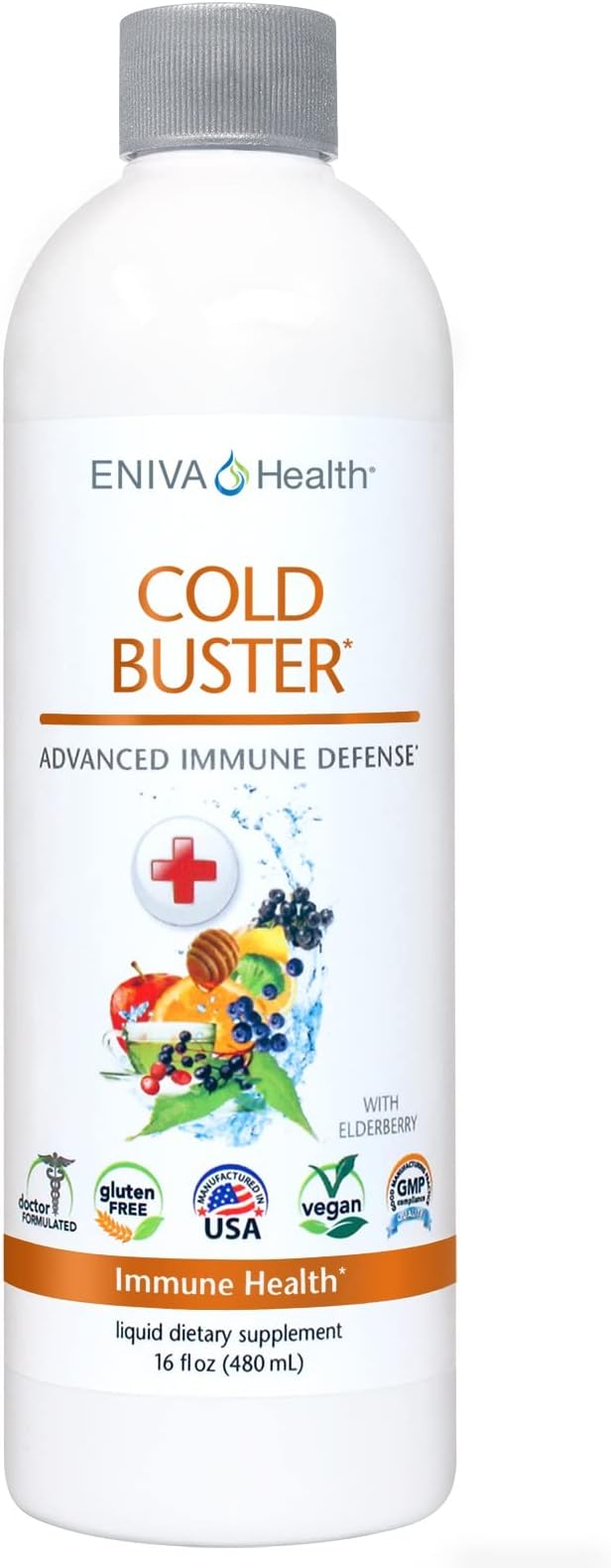 Eniva Elderberry Sambucus Immune Support Syrup, 16 oz