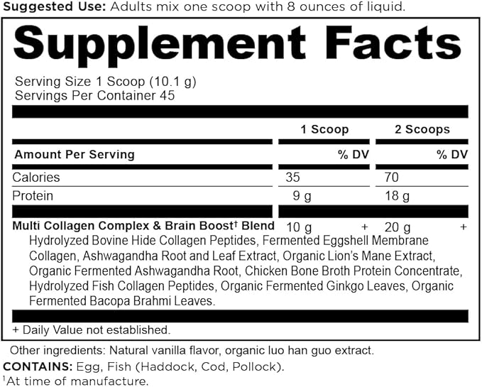 Collagen Powder Brain Boost by Ancient 45 Serving